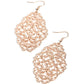 Contemporary Courtyards - Rose Gold - Paparazzi Earring Image