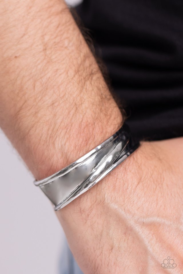 Real Slick - Silver - Paparazzi Bracelet Image