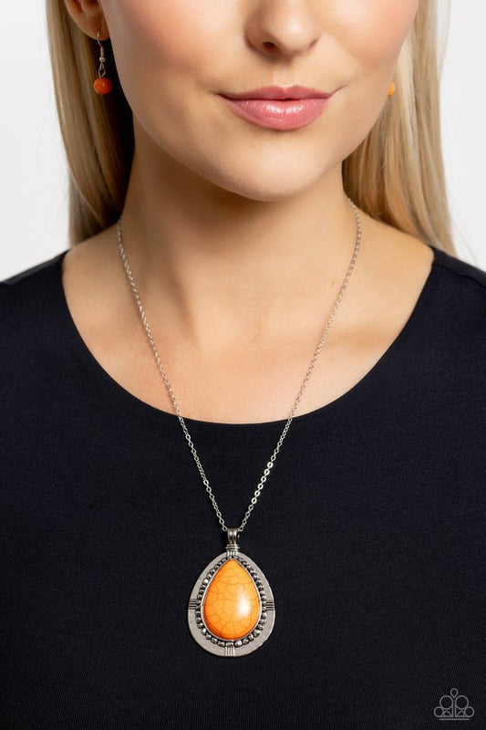 Western Wilderness - Orange - Paparazzi Necklace Image