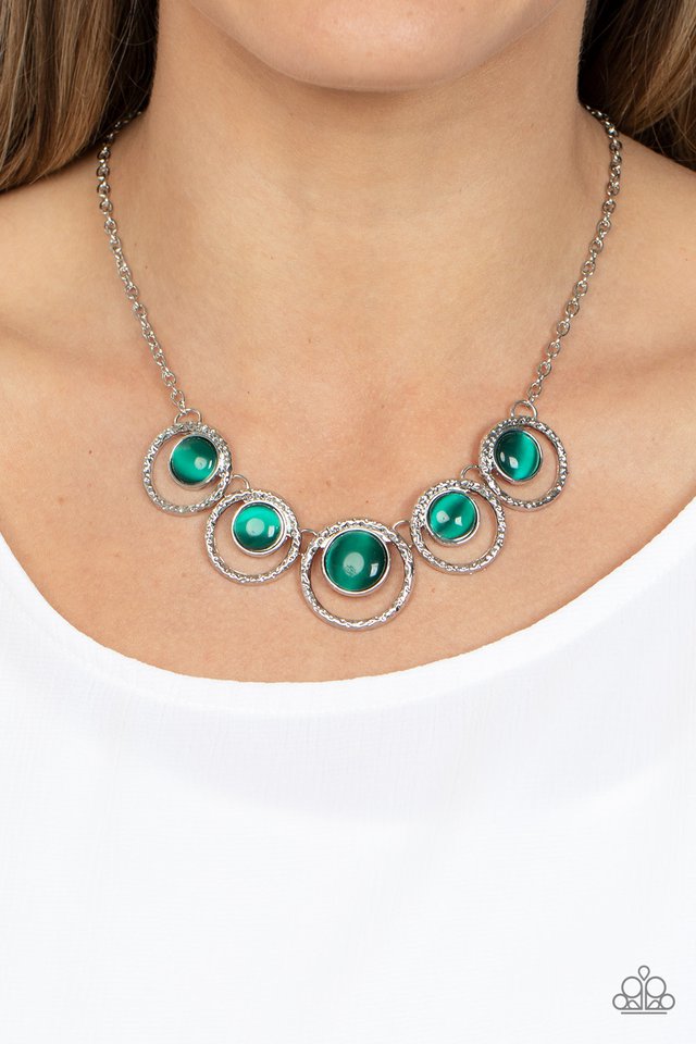 Elliptical Enchantment - Green - Paparazzi Necklace Image