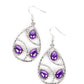 Send the BRIGHT Message - Purple - Paparazzi Earring Image