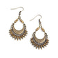 Lunar Luxury - Brass - Paparazzi Earring Image
