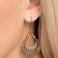 Lunar Luxury - Brass - Paparazzi Earring Image