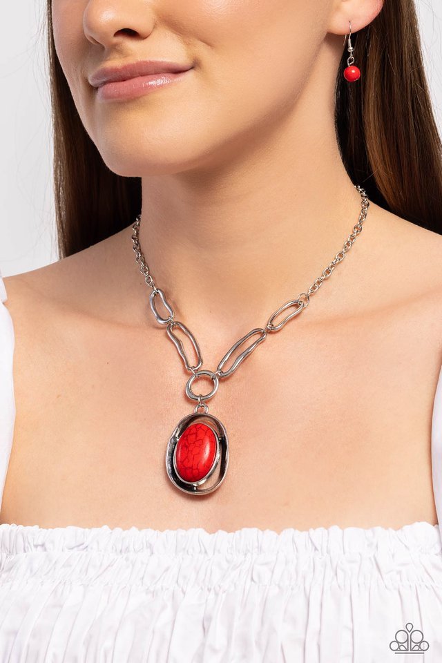 Sandstone Stroll - Red - Paparazzi Necklace Image