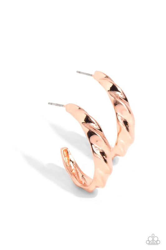 HOOP it Up - Copper - Paparazzi Earring Image