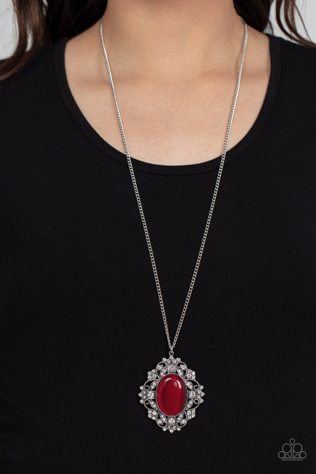 Dream Board Dazzle - Red - Paparazzi Necklace Image