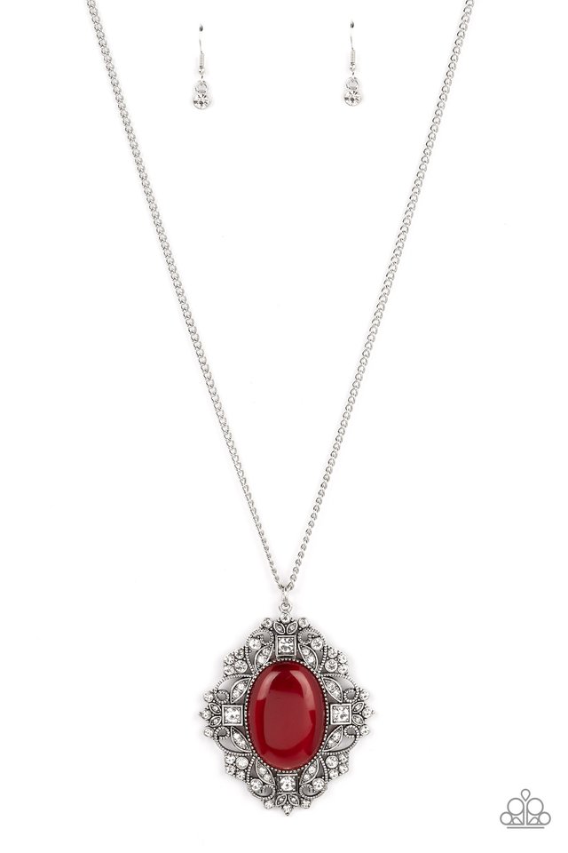 Dream Board Dazzle - Red - Paparazzi Necklace Image