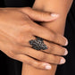 Curled Crown - Black - Paparazzi Ring Image