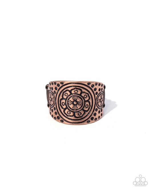 Elegant Engravement - Copper - Paparazzi Ring Image