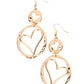 Enchanting Echo - Gold - Paparazzi Earring Image