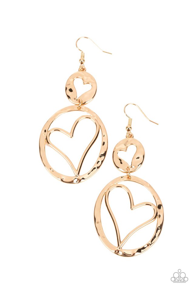 Enchanting Echo - Gold - Paparazzi Earring Image