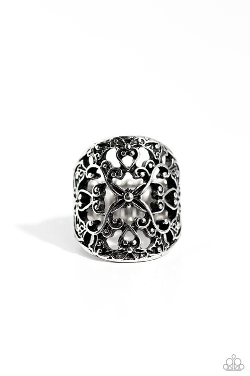 Transfixed Treasure - Silver - Paparazzi Ring Image