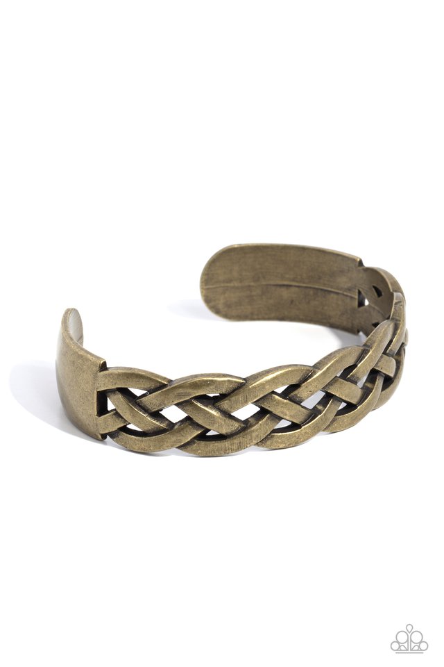 Celtic Cuff - Brass - Paparazzi Bracelet Image