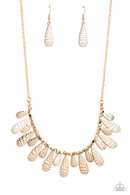 Compelling Confetti - Gold - Paparazzi Necklace Image