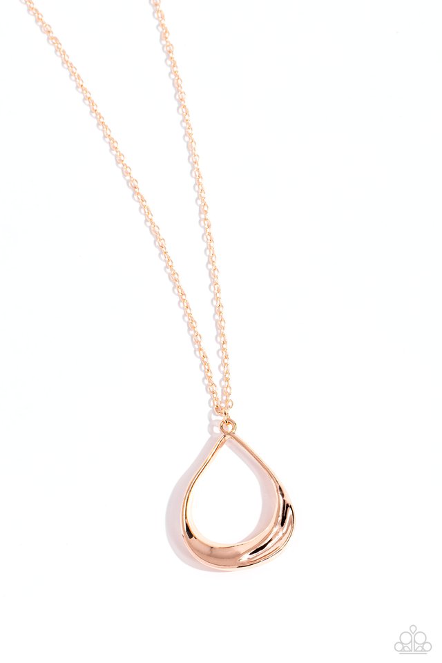 Subtle Season - Rose Gold - Paparazzi Necklace Image