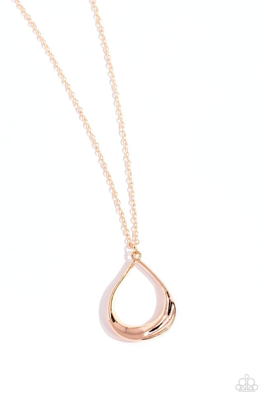 Subtle Season - Rose Gold - Paparazzi Necklace Image