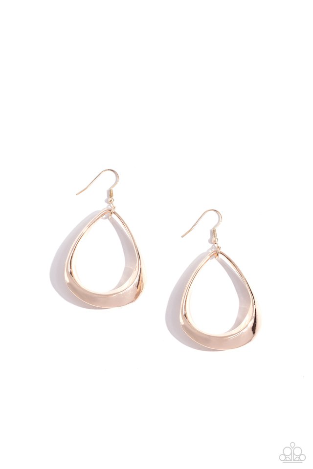 Subtle Solstice - Rose Gold - Paparazzi Earring Image