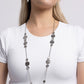 Elongated Elegance - Silver - Paparazzi Necklace Image