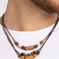 Wish You WOOD - Orange - Paparazzi Necklace Image