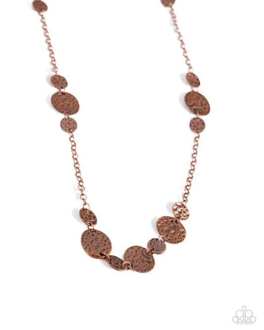 Elongated Elegance - Copper - Paparazzi Necklace Image