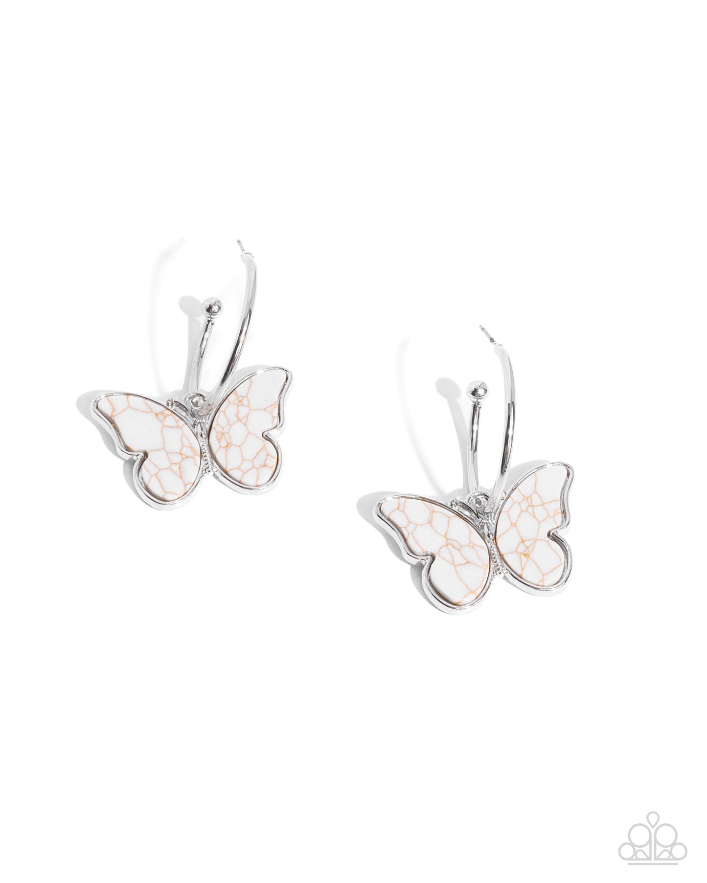 Paparazzi Earring ~ Melodic Mariposa - White