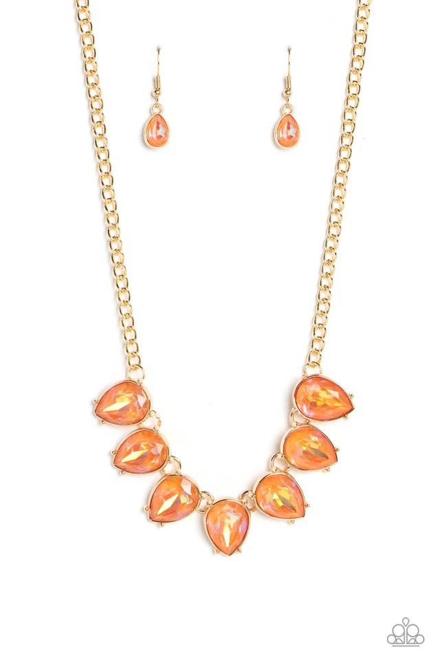 FLIRTY Dancing - Orange - Paparazzi Necklace Image