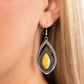 Twisted Trailblazer - Yellow - Paparazzi Earring Image