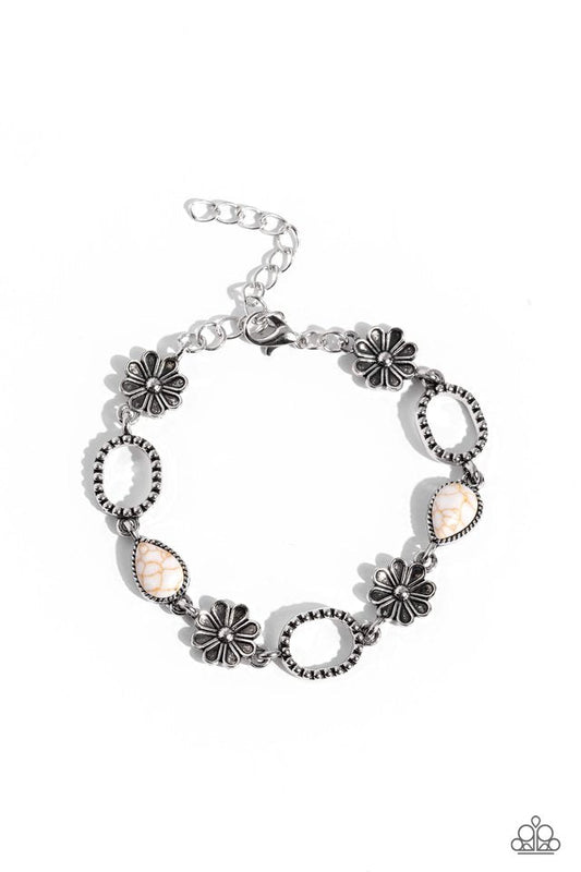 Casablanca Craze - White - Paparazzi Bracelet Image