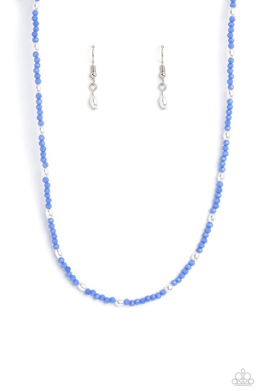 Beaded Blitz - Blue - Paparazzi Necklace Image