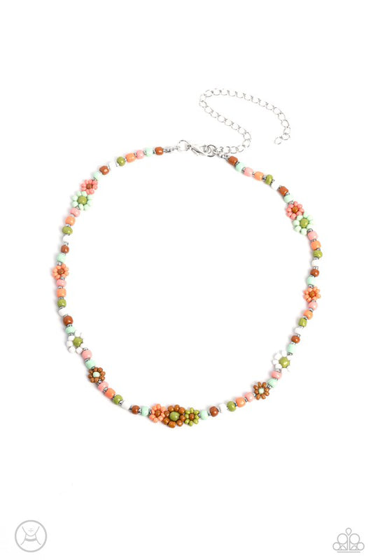 Flower Child Flair - Multi GR/MT - Paparazzi Necklace Image