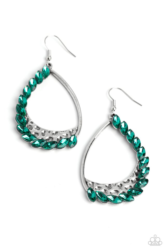 Looking Sharp - Green - Paparazzi Earring Image