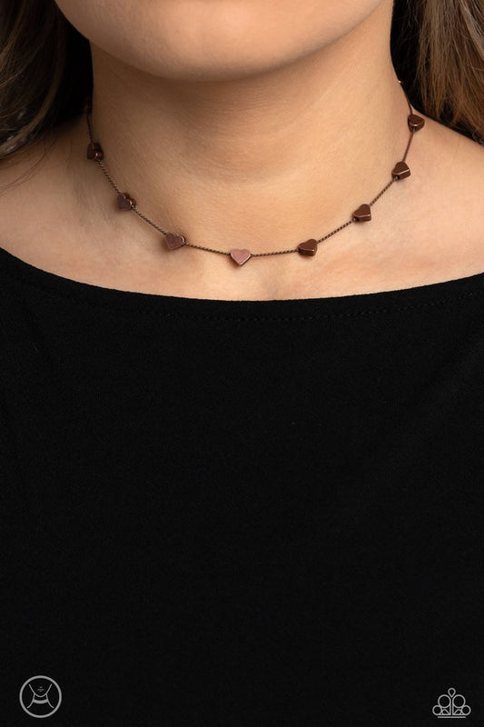 Public Display of Affection - Copper - Paparazzi Necklace Image