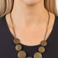 EDGY or Not - Brass - Paparazzi Necklace Image