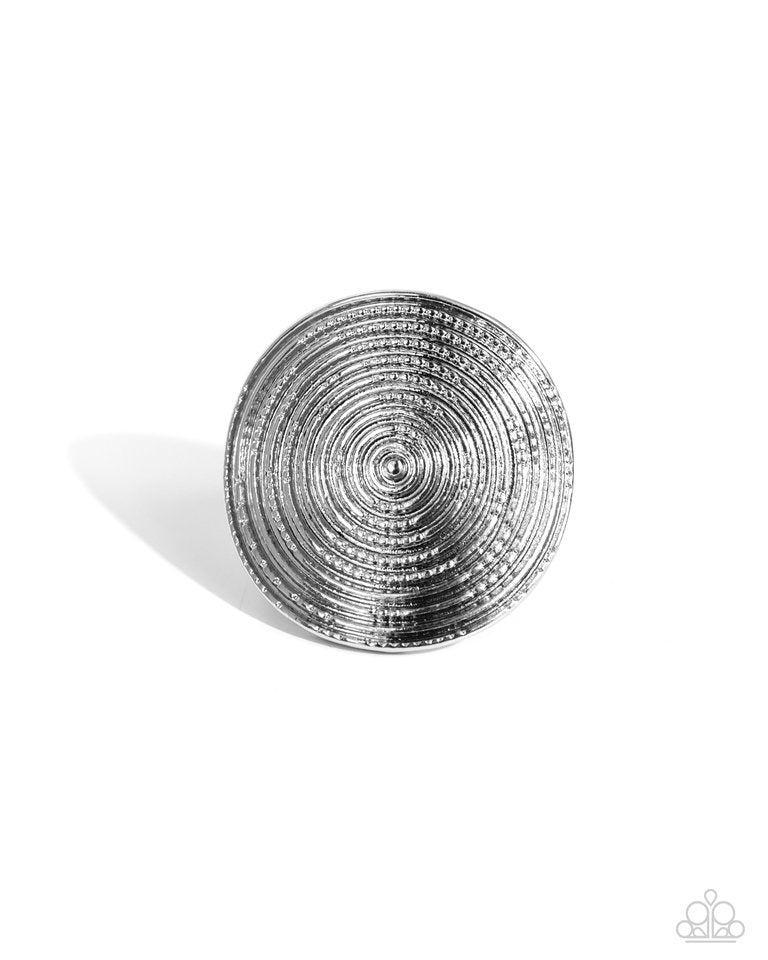 Dizzying Delight - Silver - Paparazzi Ring Image