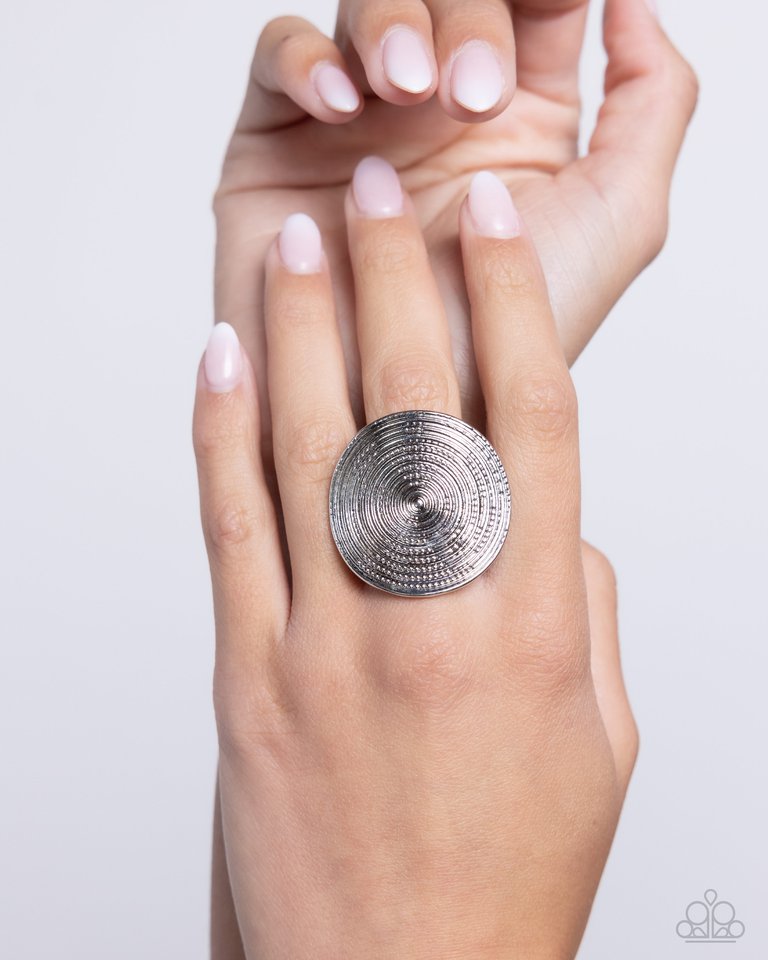 Dizzying Delight - Silver - Paparazzi Ring Image