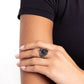 A STAMPED Out Performance - Black - Paparazzi Ring Image