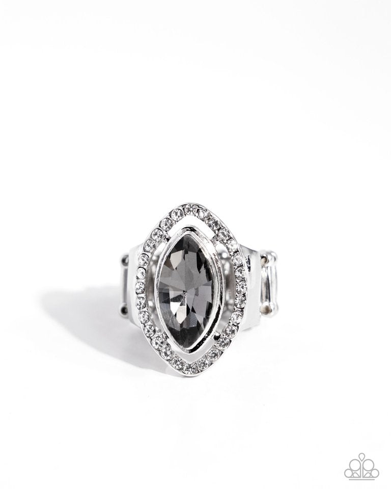 Marquise Majesty - Silver - Paparazzi Ring Image