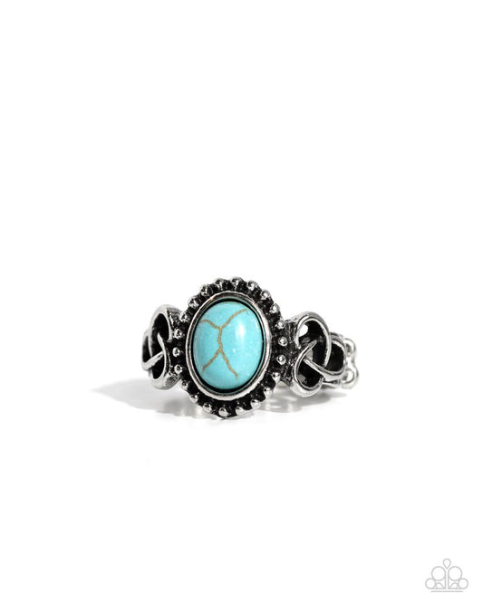 Celtic KNOT-out - Blue - Paparazzi Ring Image