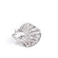 Anillo Paparazzi ~ Fan Dance Dazzle - Blanco