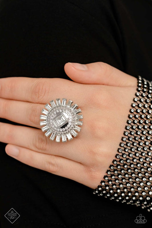 Shimmery Sprinkle - White - Paparazzi Ring Image