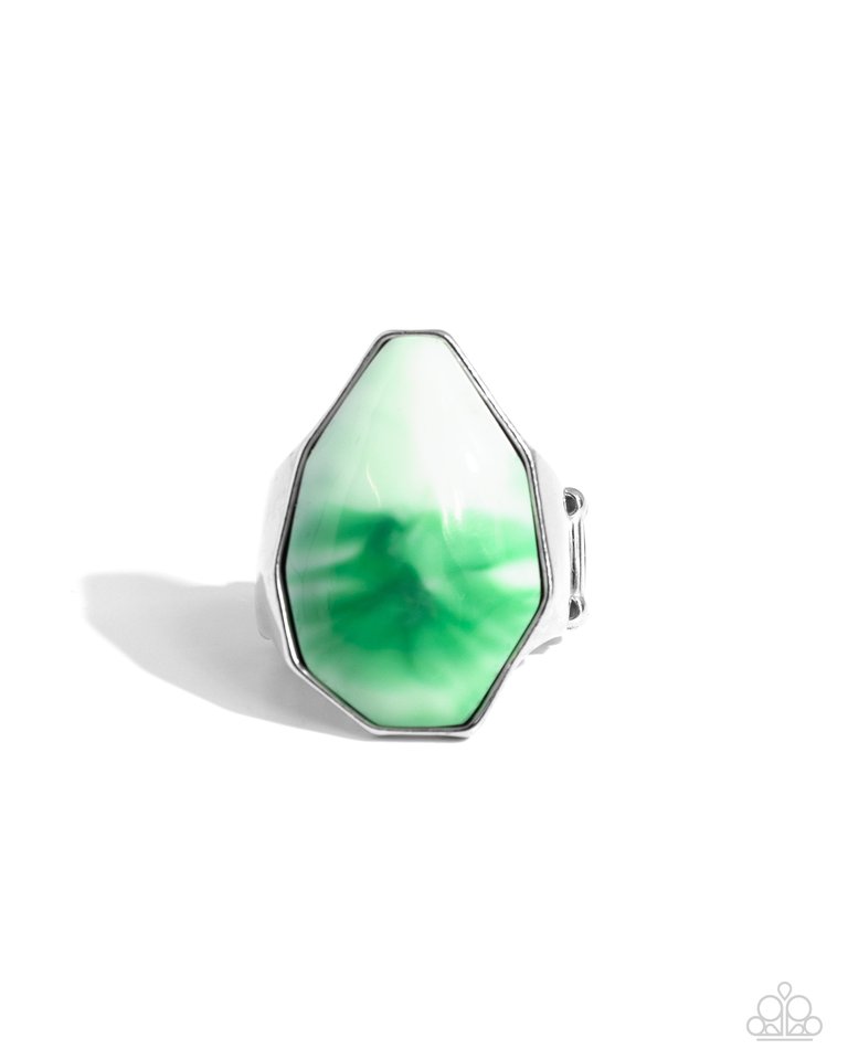 Never Say TIE DYE - Green - Paparazzi Ring Image