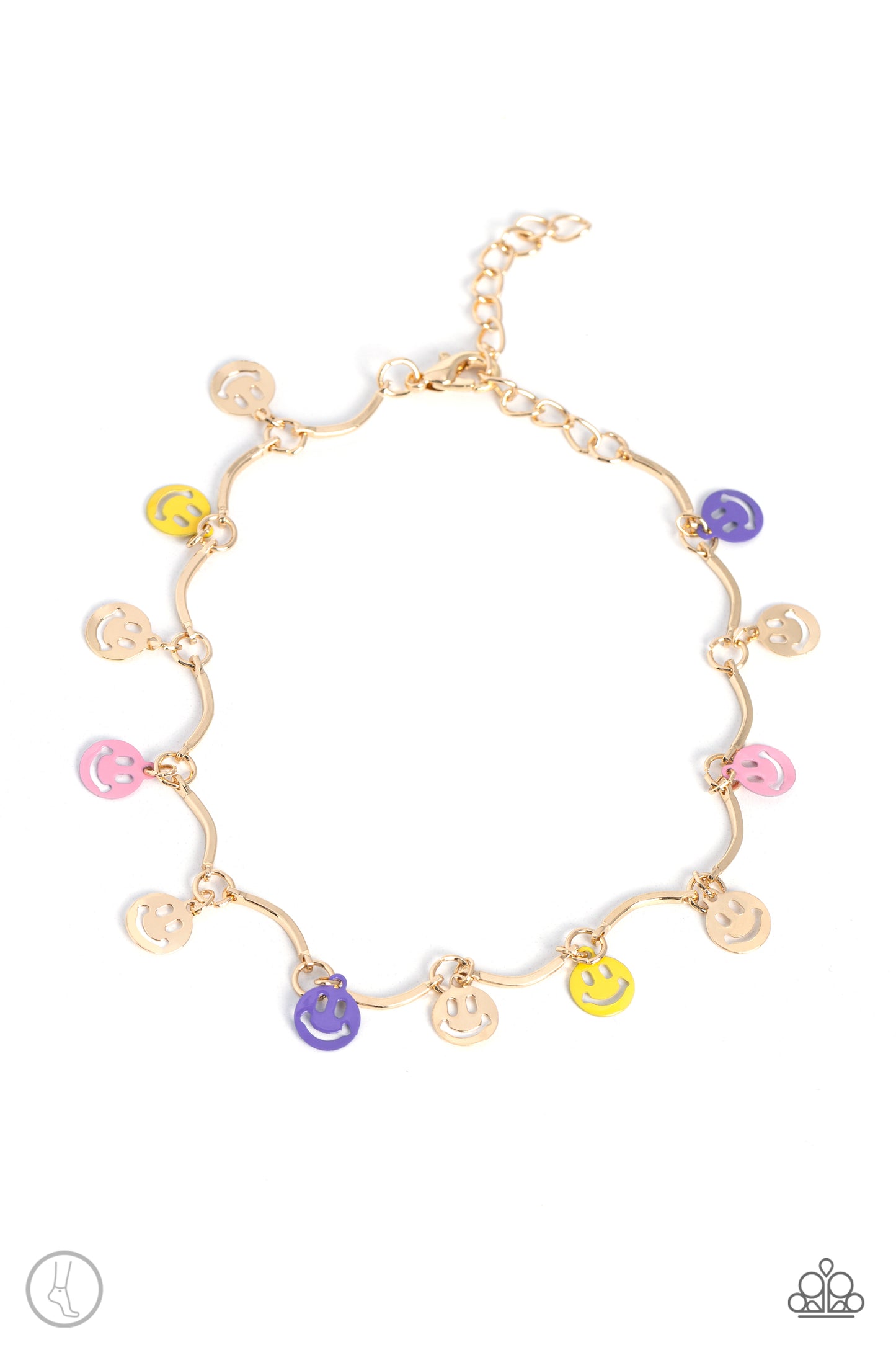 Pulsera Paparazzi ~ Smiley Sensation - Oro