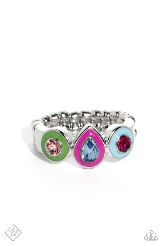 Colorblock Chic - Multi - Paparazzi Ring Image