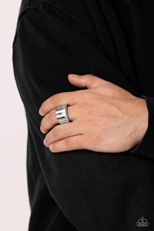 Rectangular Relic - White - Paparazzi Ring Image