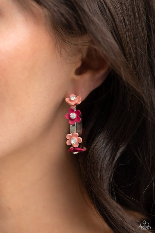 Strictly Springtime - Orange - Paparazzi Earring Image