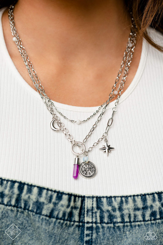 Paparazzi Necklace ~ Notable Navigator - Purple