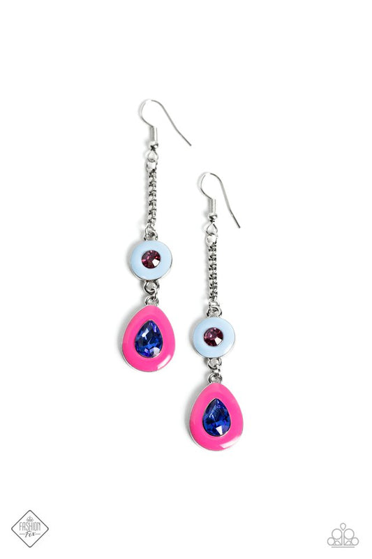 Colorblock Canvas - Multi - Paparazzi Earring Image