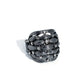 Steadfast Stack - Black - Paparazzi Ring Image