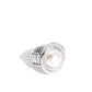 Folded Flair - White - Paparazzi Ring Image