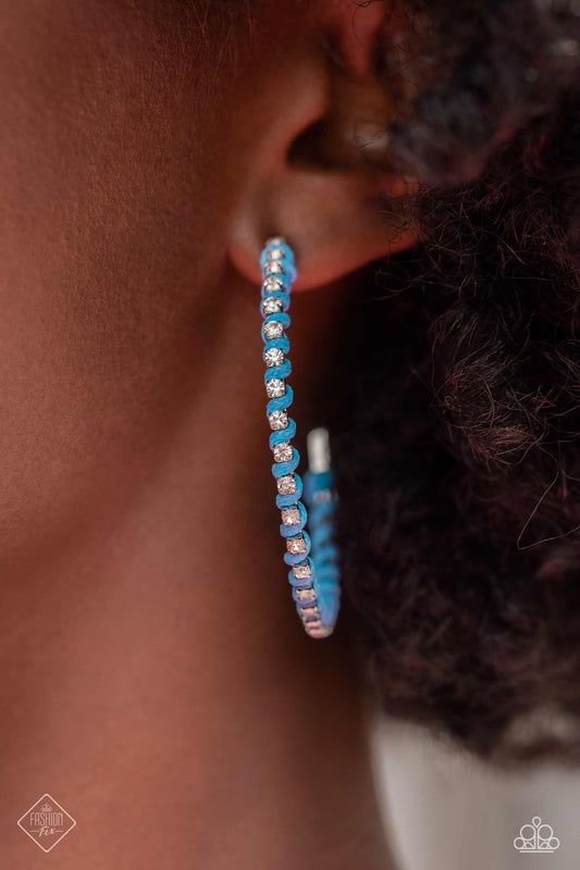 Paparazzi Earring ~ Put a STRING on It - Blue